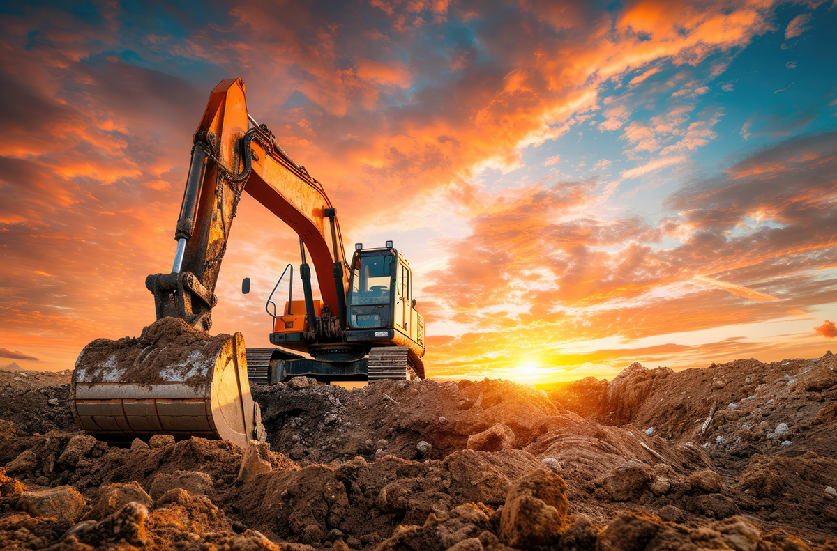 RSM Total Solutions excavator on a professional site preparation project